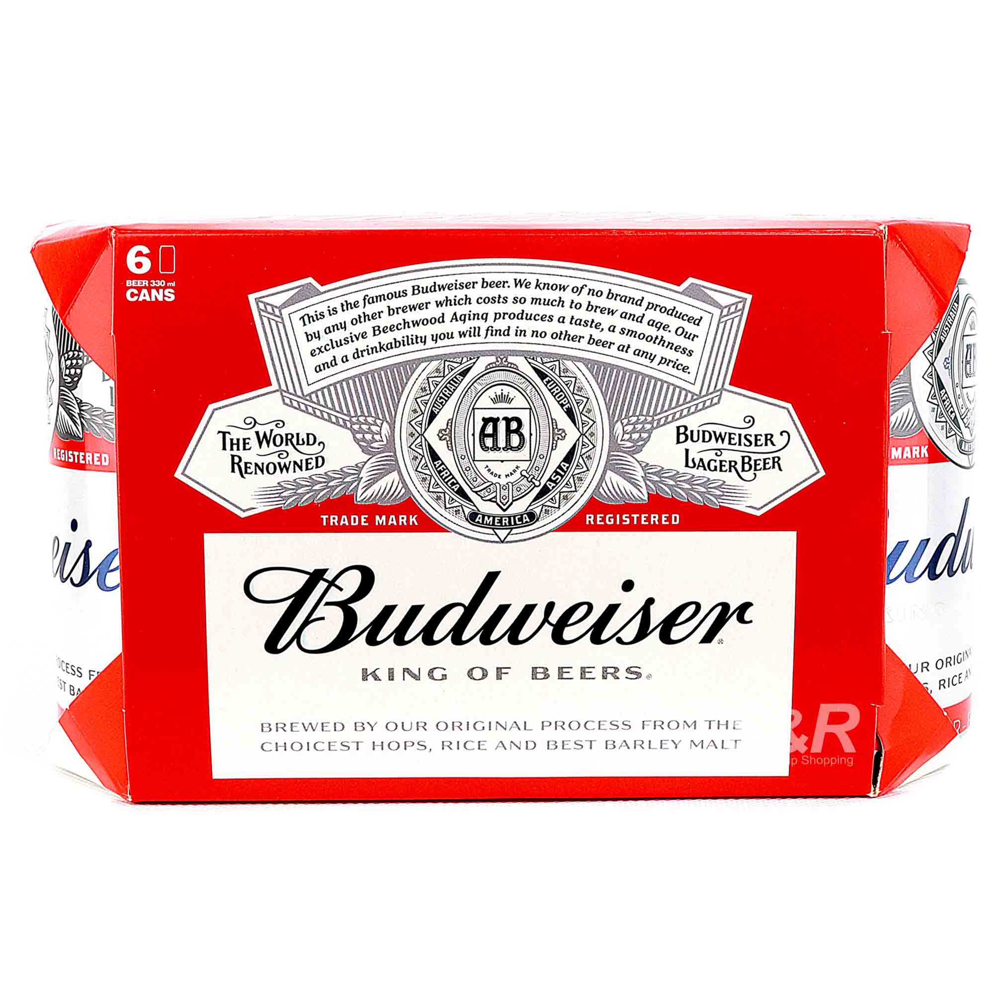 Budweiser Lager Beers 6 cans x 330mL Budweiser Lager Beers 6 cans x 330mL